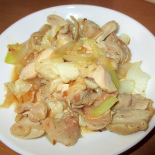 鶏肉と野菜の鶏ガラ塩炒め
